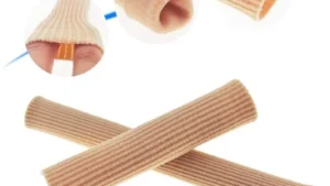 15Cm Silicone Tube Toe Gel Protector Finger and Toe Fabric Gel Bandage Corn Blisters Calluses Pain Relief Upholstered Insoles