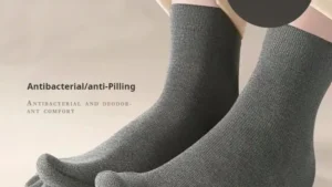 1 Pair Toe Socks Fall Winter Moisture-Wicking Arch Support Non-Slip Men Women Athletic Running Cotton Five Toes Socks