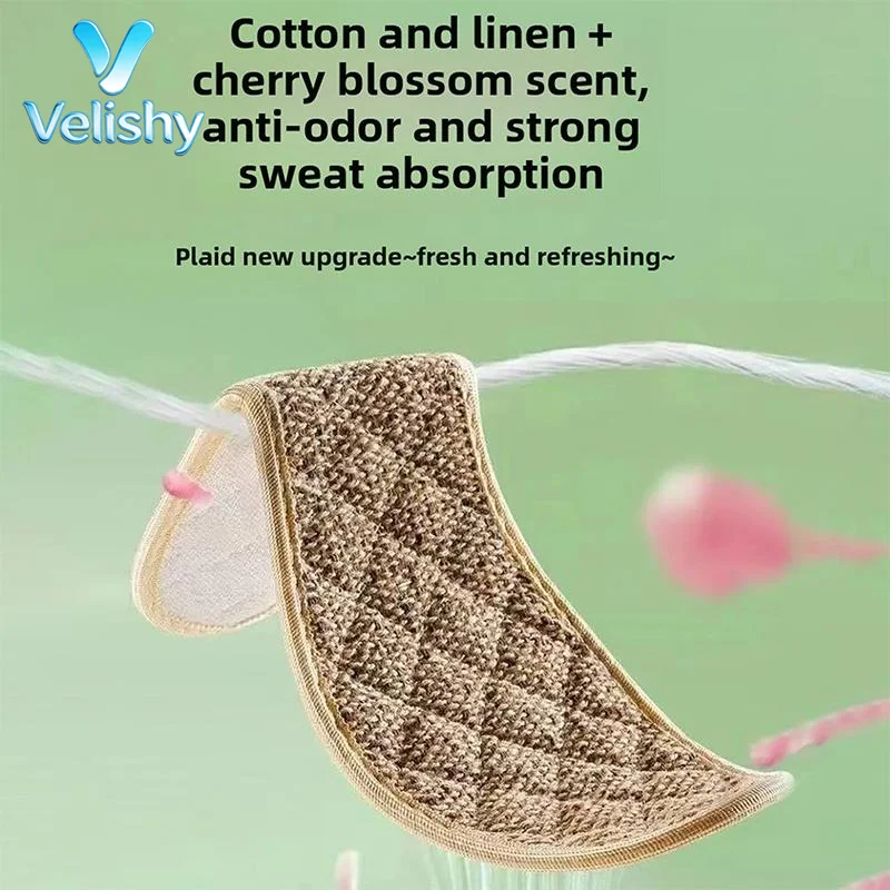 Natural Mugwort Cotton Linen Shoe Insoles Soft Comfortable Sweat Absorbing Anti Odor Foot Care - Image 4