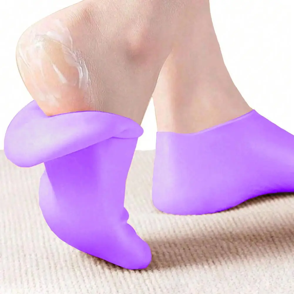 Foot Stickers for Dry Skin Silicone Moisturizing Foot Stickers Gel Socks for Dry Cracked Feet Anti-slip Massage for Soothing - Image 9