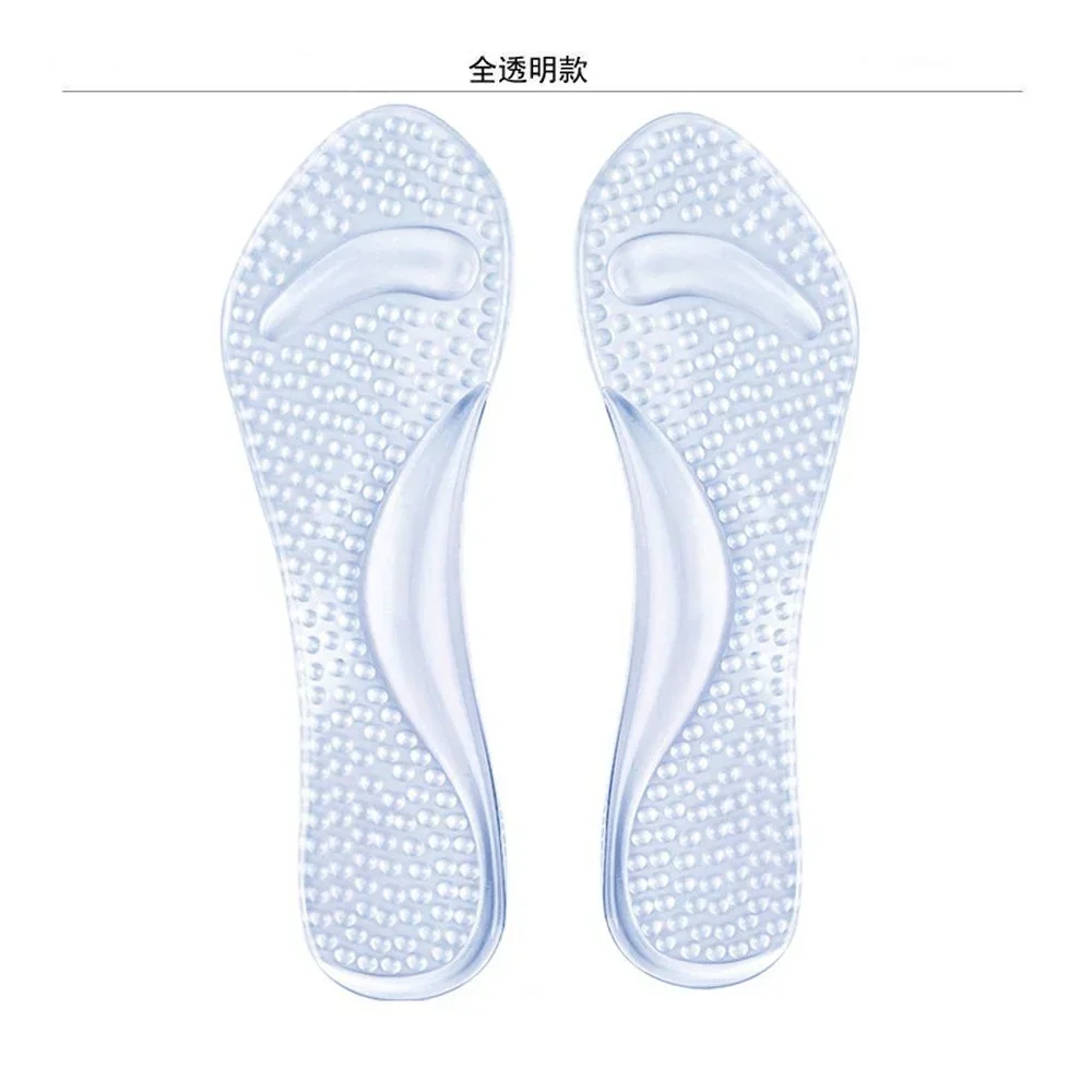 4pcs Silicone Insoles for High Heels Foot Cushion Arch Support Transparent Anti-slip Massaging Metatarsal Cushion Shoe Pad - Image 6