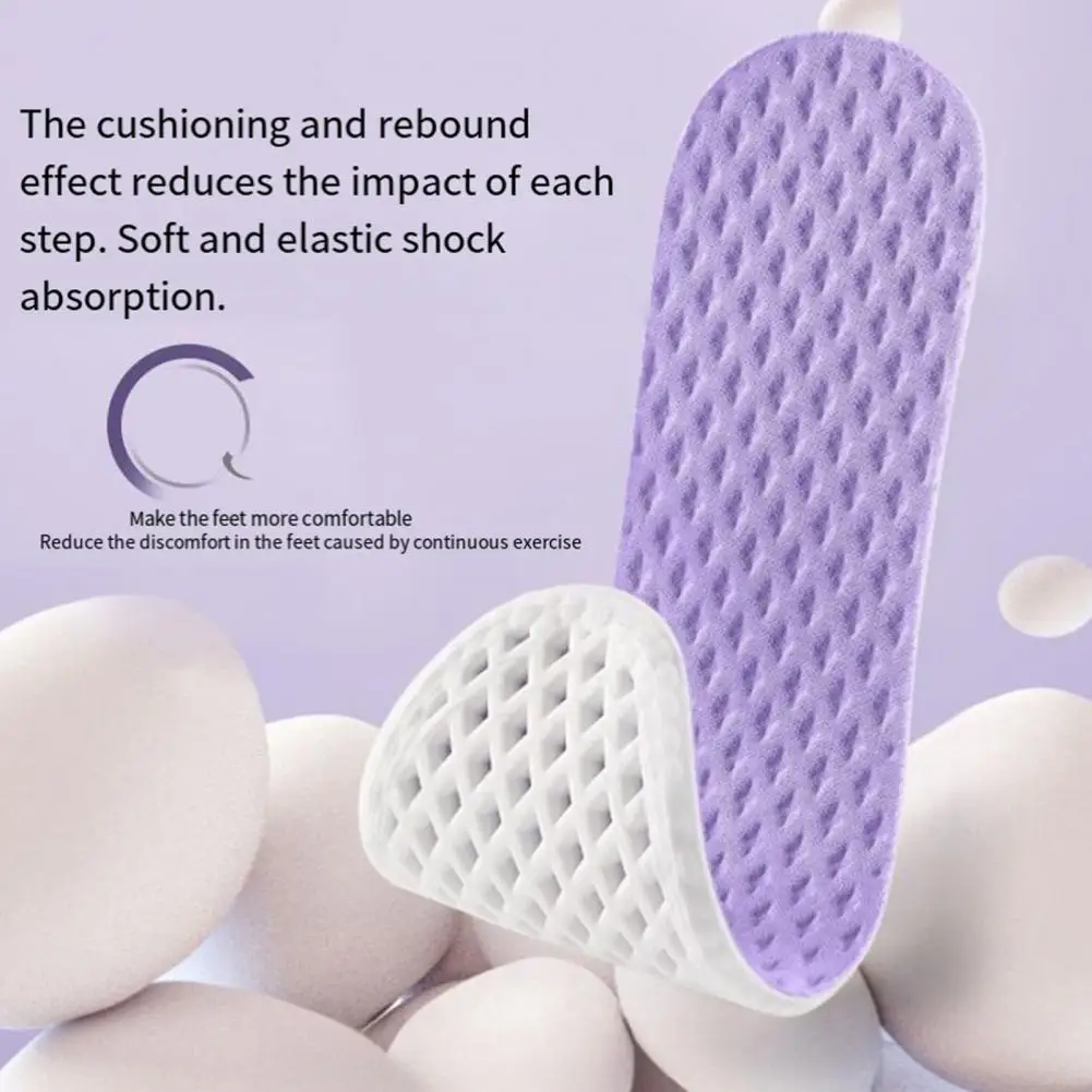 Summer Mesh Insoles Shock Absorption Breathable Shoe Inserts Flexible Cool Running Shoe Insoles for Sports Travel Work - Image 3