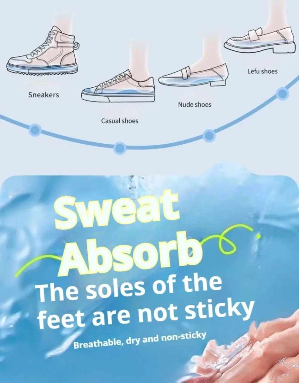 Comfortable Shock Absorption Mesh Breathable Insoles Sweat Absorb High-elasticity Shock Absorption Memory Foam Cool Insole - Image 13