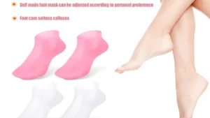 Pair Moisturizing Silicone Socks for Foot Spa, Gel Socks for Exfoliating Dry Cracked Skin, Anti Cracking Foot Care Sock