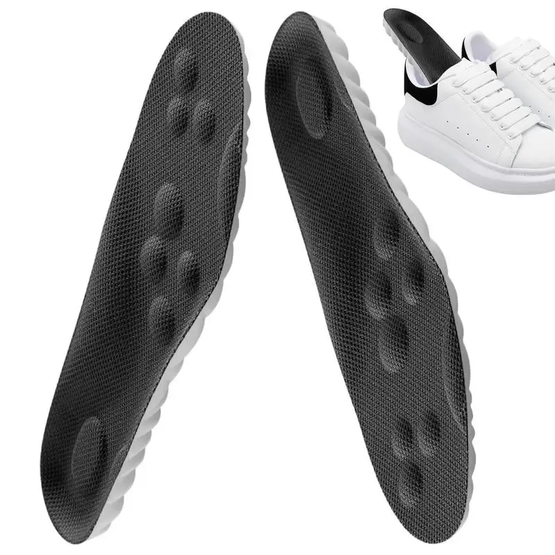4D high-elastic PU and memory foam Sport Insoles Soft Breathable Running Basket Insoles Ergonomic Stepper Massage Insoles