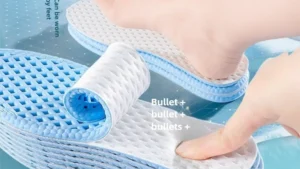 Soft Shock Absorption Mesh Breathable Insoles Sweat Absorb High-elasticity Cool Insole Memory Foam Cool Feeling Insoles