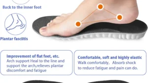 Men Women 4D Cloud Arch Support Memory Cotton Shock Shoes Sole Orthopedic Flatfoot Insoles Absorption Cushioning Sports Insole