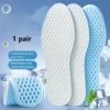 Comfortable Shock Absorption Mesh Breathable Insoles Sweat Absorb High-elasticity Shock Absorption Memory Foam Cool Insole
