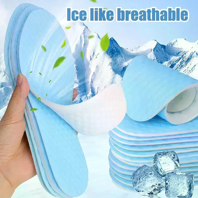 1Pair Summer Cooling Insoles For Men Running Sports Shock Absorption Shoe Sole Breathable Shoes Insole Memory Foam Shoe Pads - Image 4
