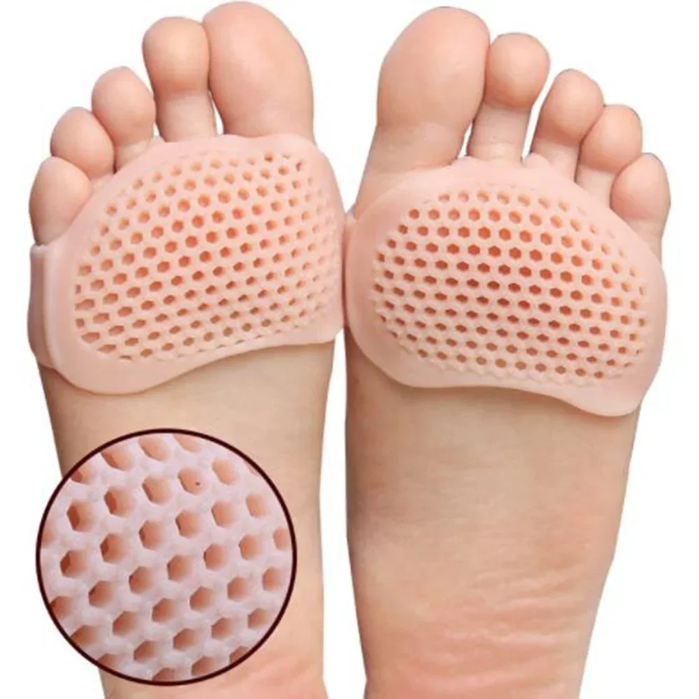 2-piece Foot Care Tools Silicone Patella Pads Toe Separators Muscle Relaxation Foot Pads Orthopedic Massage Insoles Front Socks - Image 2