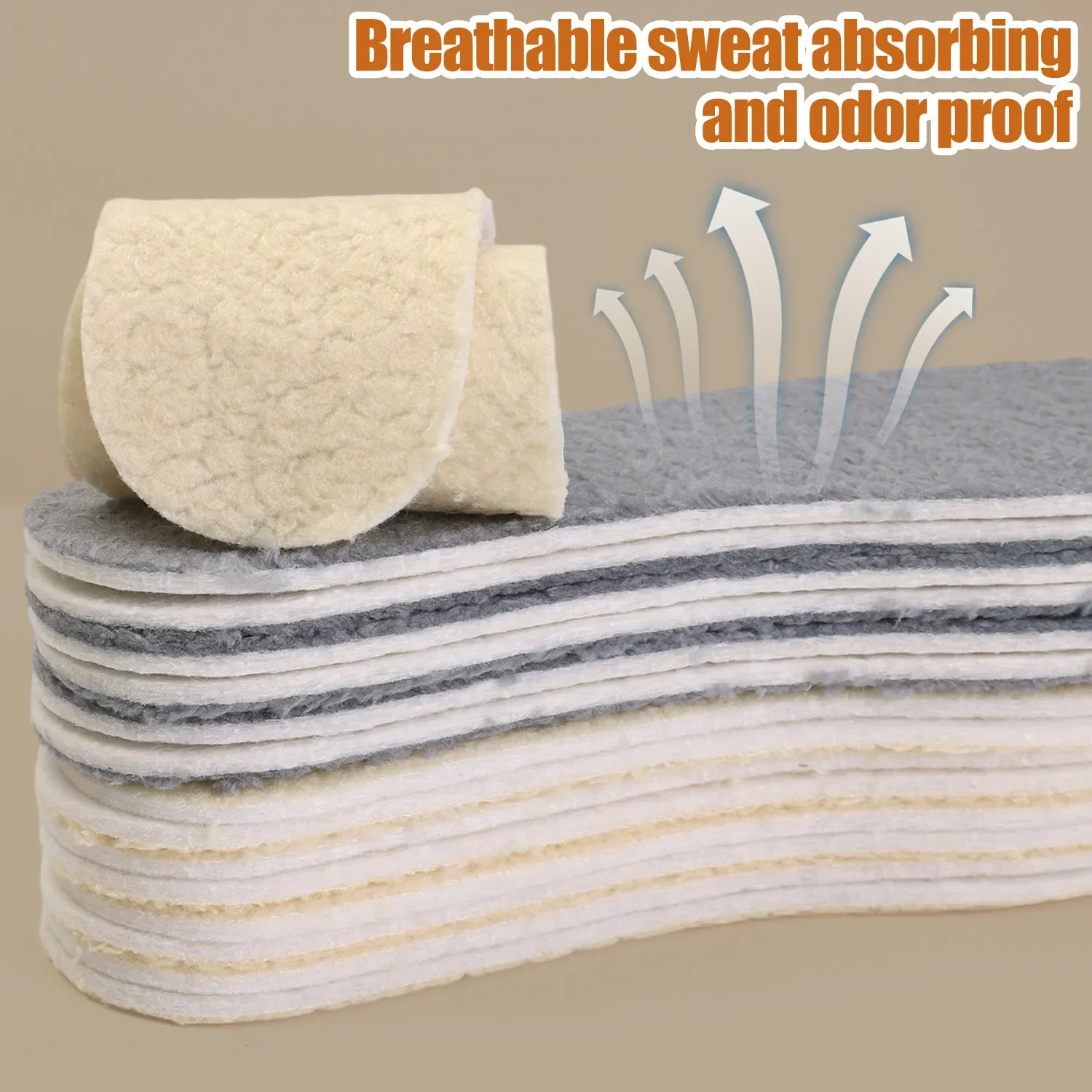 1/2Pairs Winter Lamb Fleece Warm Insoles Self Heated Thermal Shoe Pads Women Men Adjustable Sports Thicken Boots Inserts Insoles - Image 9