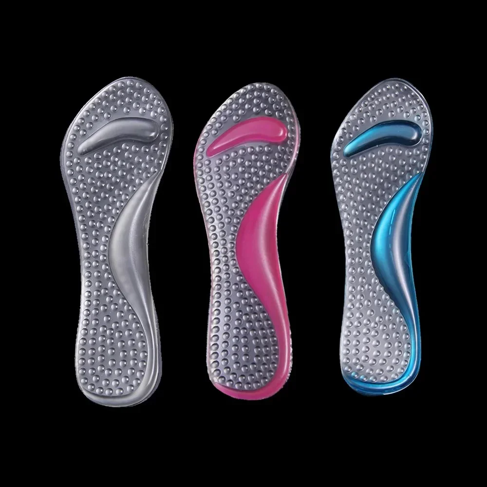 4pcs Silicone Insoles for High Heels Foot Cushion Arch Support Transparent Anti-slip Massaging Metatarsal Cushion Shoe Pad - Image 4