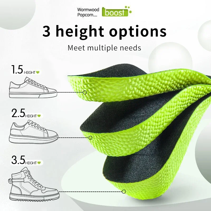 For Men Women Shoes Flat Feet Arch Support Orthopedic Insoles Memory Foam Height Increase Insoles - Image 2