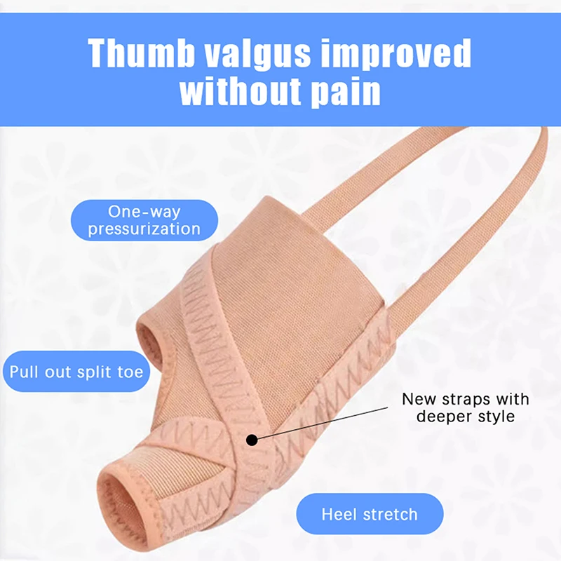 1pair Big Toe Separator Bunion Corrector Hallux Valgus Correction Device Bone Thumb Orthopedic Forefoot Pad Foot Straightener - Image 4