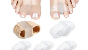 Silicone Forefoot Pad Fiber Double-pore Toe Divider Double-toe Thumb Valgus Bigfoot Bone Overlapping Toe Separator