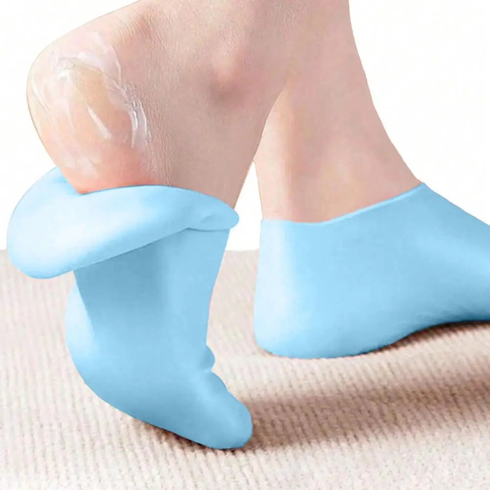 Foot Stickers for Dry Skin Silicone Moisturizing Foot Stickers Gel Socks for Dry Cracked Feet Anti-slip Massage for Soothing - Image 4
