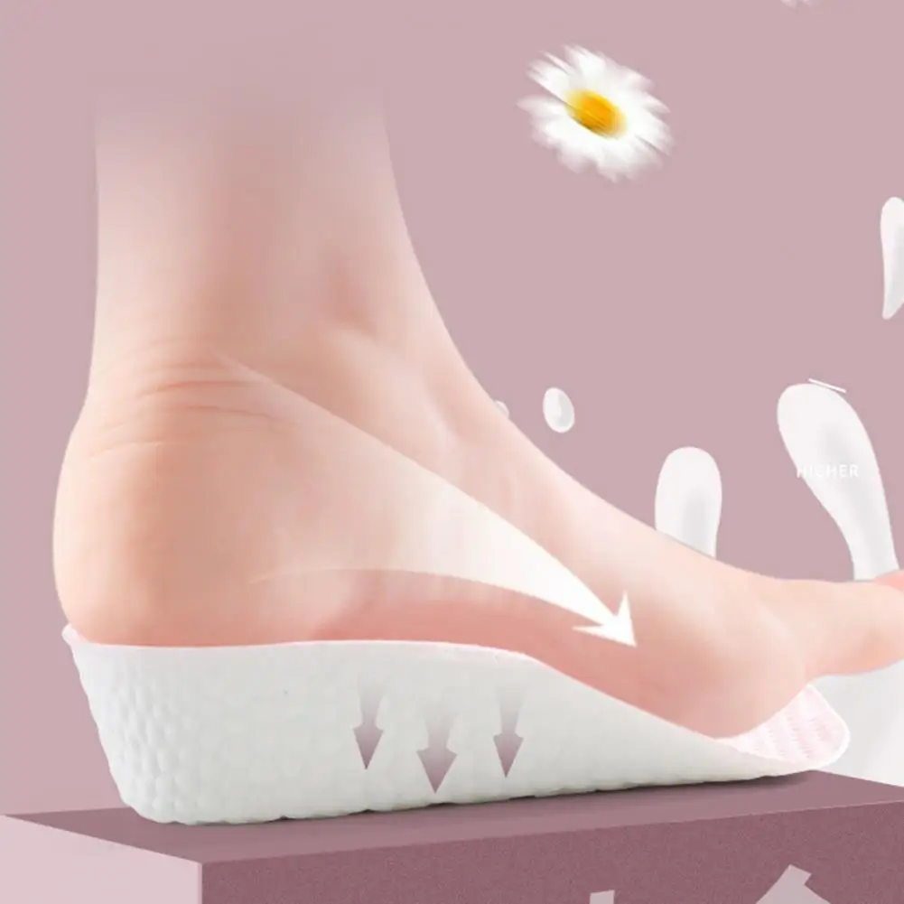 Height Increasing Insoles Invisible Height Lift Shoe Pads Anti-Odor Breathable Sweat-Absorbent For Sneakers Canvas Shoes Boost - Image 3