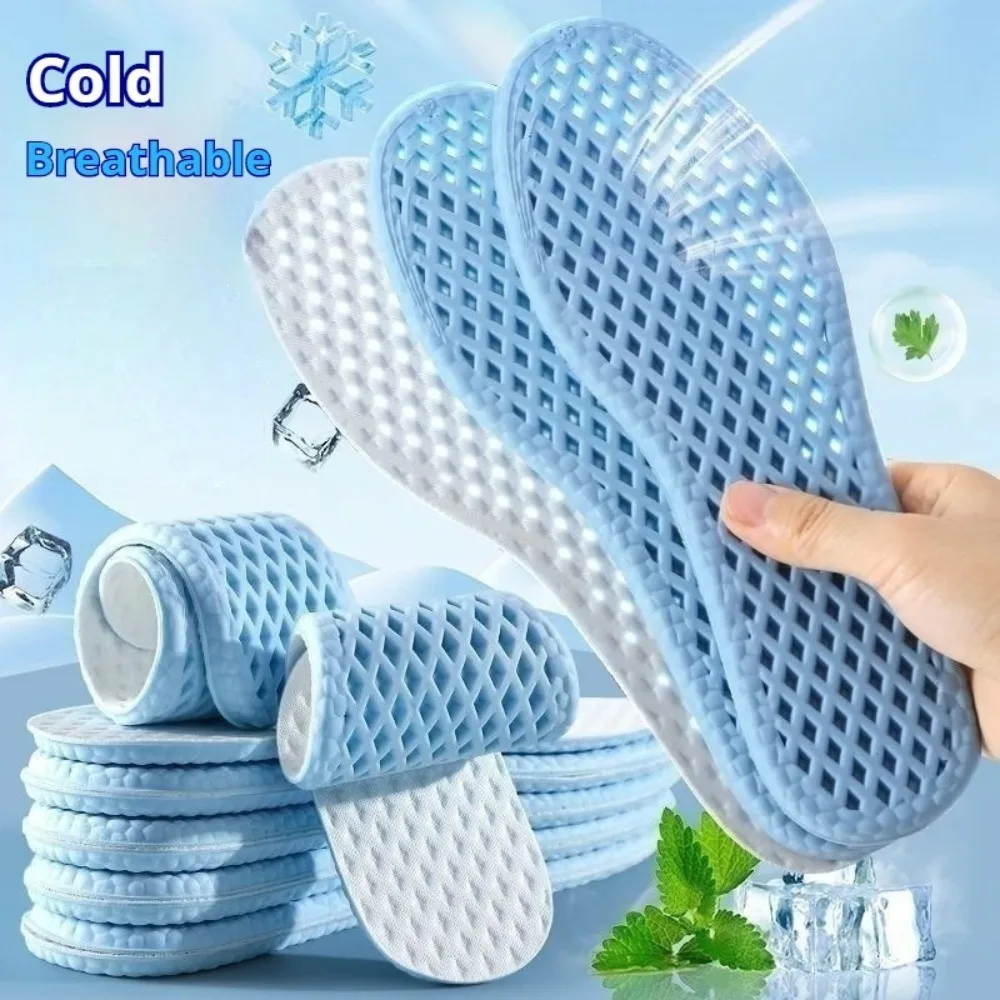 Comfortable Shock Absorption Mesh Breathable Insoles Sweat Absorb High-elasticity Cool Insole Memory Foam Shock Absorption - Image 6