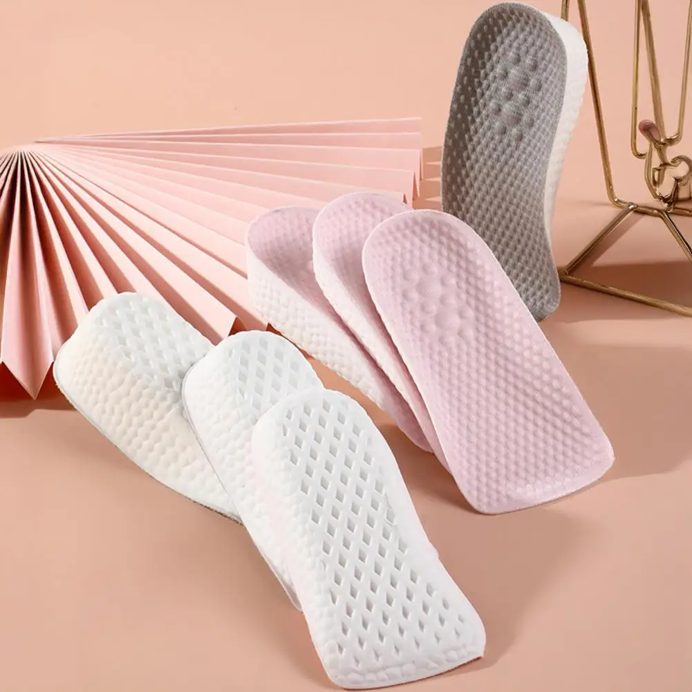 Height Increasing Insoles Invisible Height Lift Shoe Pads Anti-Odor Breathable Sweat-Absorbent For Sneakers Canvas Shoes Boost - Image 2