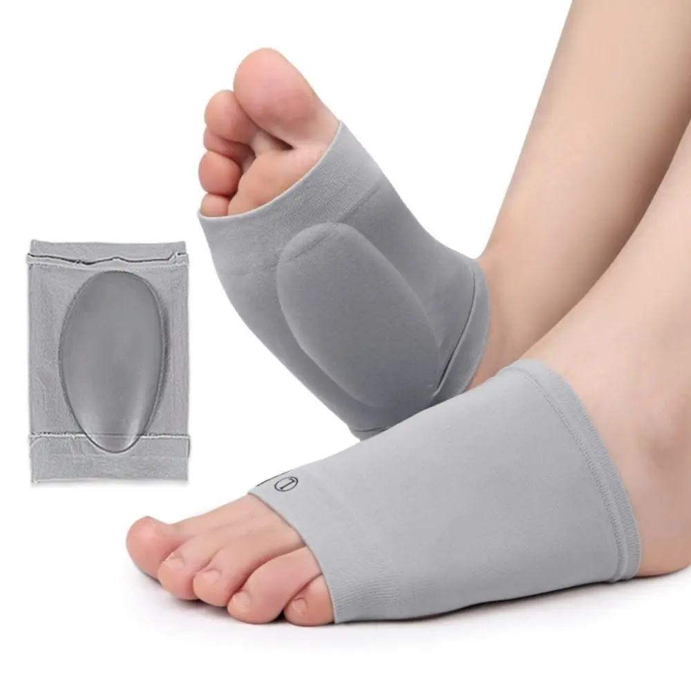 Durable Silicone Arch Flat Foot Cover Stress Relief Elastic Athletic Foot Pads Reusable Orthotic Devices Foot Care
