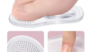 1Pair Insoles Ladies High Heel Shoe Insole Female Half Pad Reduces Friction Pain Silicone Forefoot Pad Anti-skid Foot Care Pads