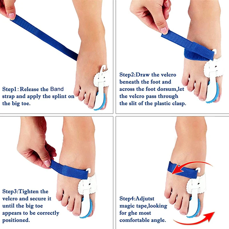 1 Pair Bunion Device Hallux Valgus Orthopedic Braces Toe Correction Night Foot Care Corrector Thumb Goodnight Daily Big Bone Ort - Image 6