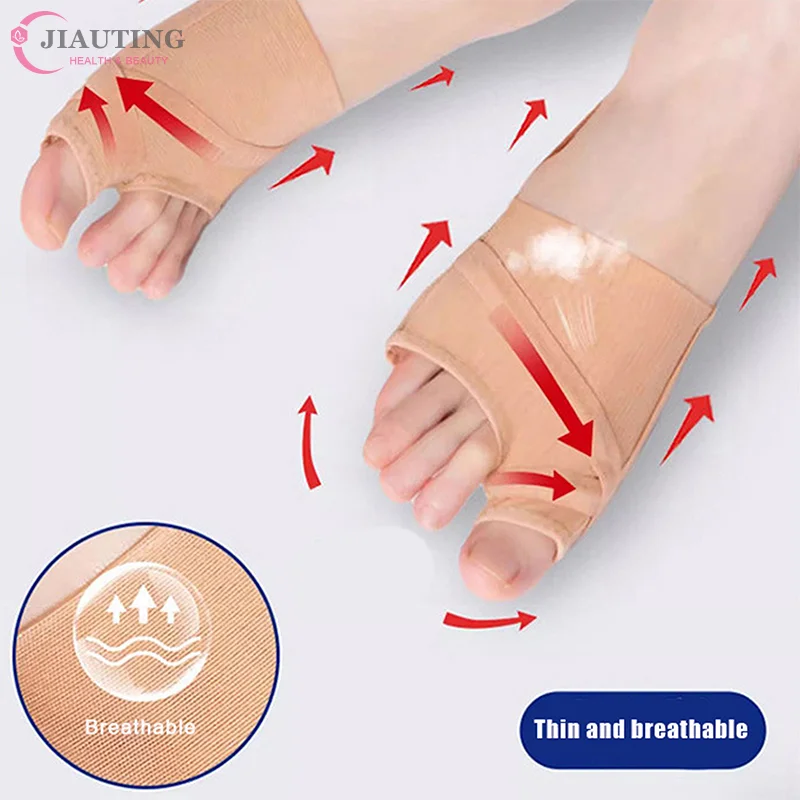 1pair Big Toe Separator Bunion Corrector Hallux Valgus Correction Device Bone Thumb Orthopedic Forefoot Pad Foot Straightener