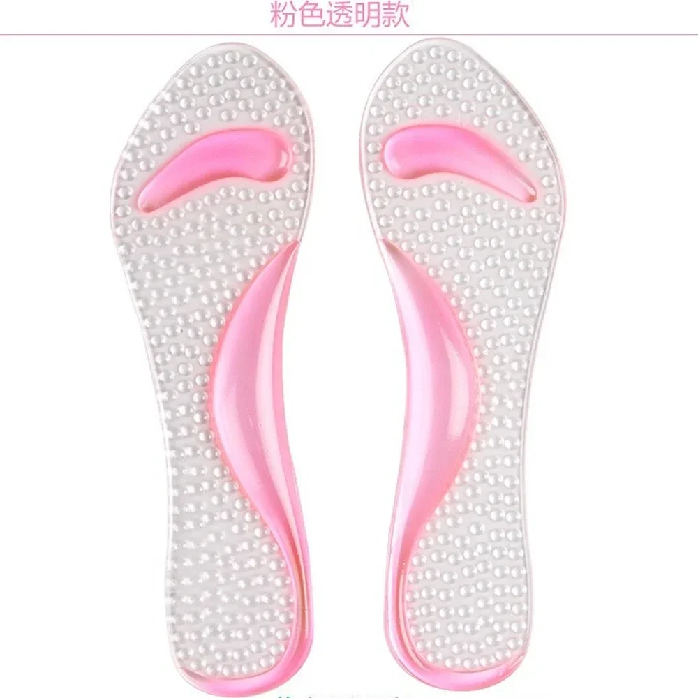 4pcs Silicone Insoles for High Heels Foot Cushion Arch Support Transparent Anti-slip Massaging Metatarsal Cushion Shoe Pad - Image 5