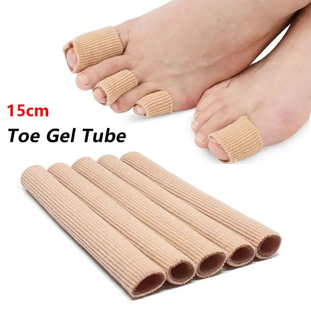 1 Pcs New 15cm Toe Gel Tube Silicone Soft Finger Protector Cover Fabric Pads Insoles Tube Sleeve Foot Care Pedicure - Image 3