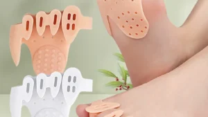 Forefoot Pad Five-hole Toe Divider Shock-absorbing Pressure-relieving Arch Massage Pad For Hallux Valgus Arch Correction
