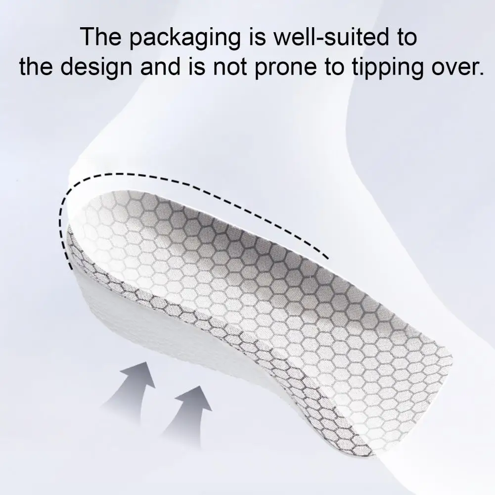 Invisible Height Lift Insoles 2-4cm Soft Cushioned Breathable Non-Slip 3/4 Length Odor Control Pads for Sneakers Boots Shoes - Image 3