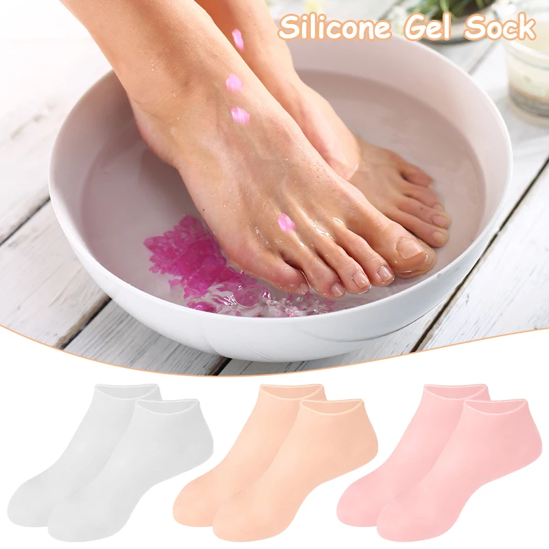 Moisturizing Silicone Gel Socks, gloves, Reusable Foot Care Socks for Dry Cracked Skin, Hydrating Lubricating Foot Mask Beauty - Image 6
