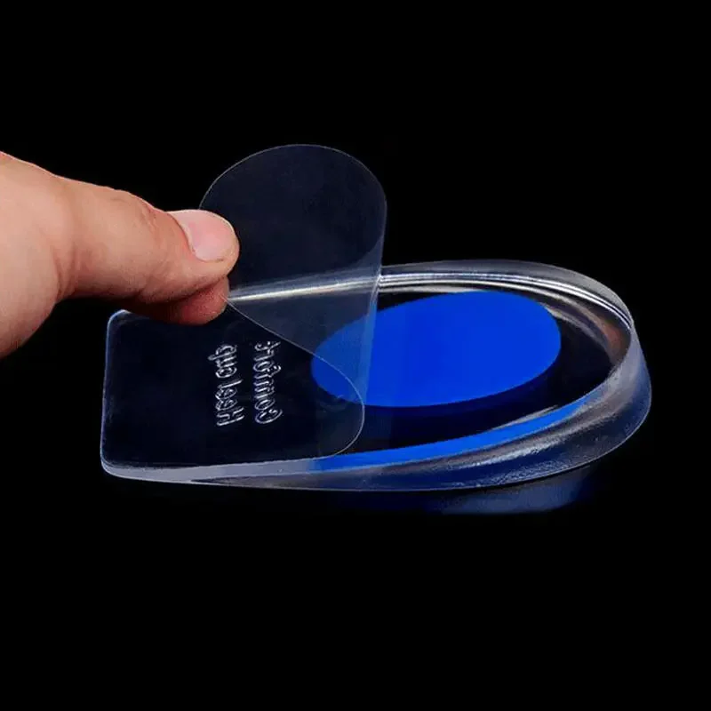 Soft Silicone Gel Insoles for Heel Spurs Pain Foot Cushion Foot Massager Care Half Heel Insole Pad Height Increase Tools - Image 3