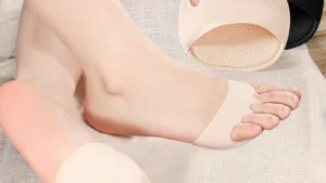 Women Five Toes Forefoot Pads High Heels Half Honeycomb Breathable Insoles Summer Thin Ice Silk Invisible Feet Care Socks Insert