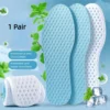 Comfortable Shock Absorption Mesh Breathable Insoles Sweat Absorb High-elasticity Cool Insole Memory Foam Shock Absorption