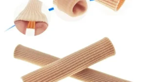 1Pcs Durable 15cm Toe Gel Tube Silicone Soft Tube Sleeve Fabric Pads Insoles Toe Cushion Cover Foot Care Pedicure