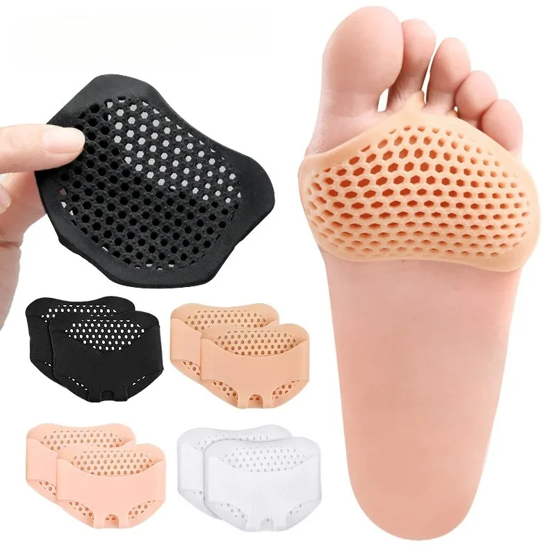 2pcs Silicone Metatarsal Pads Toe Separator Pain Relief Foot Pads Orthotics Foot Massage Insoles Forefoot Socks Foot Care Tool - Image 3