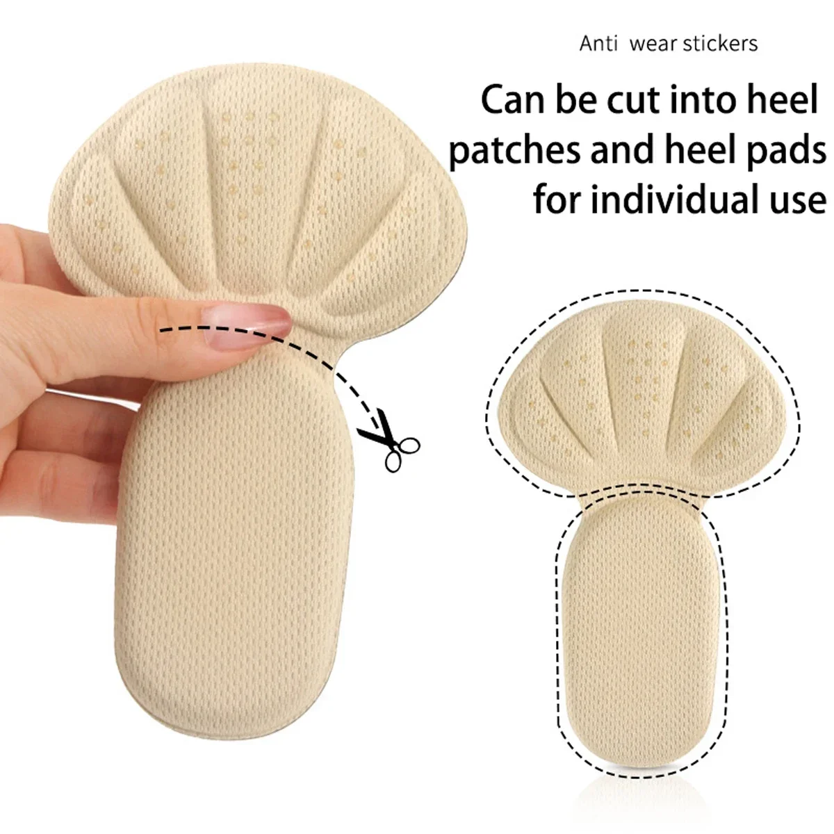 New Sponge Heel Cushion Back of Inserts Heel Protectors Shoe Pads for Shoe Too Big Soft Mesh Heel Grips Shoes Insoles 2 in 1 - Image 2