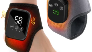 Electric Heat And Vibration Ankle Massager Infrared Hot Compress Therapy Ankle Massage Heated Wrap Support Brace Foot Protector