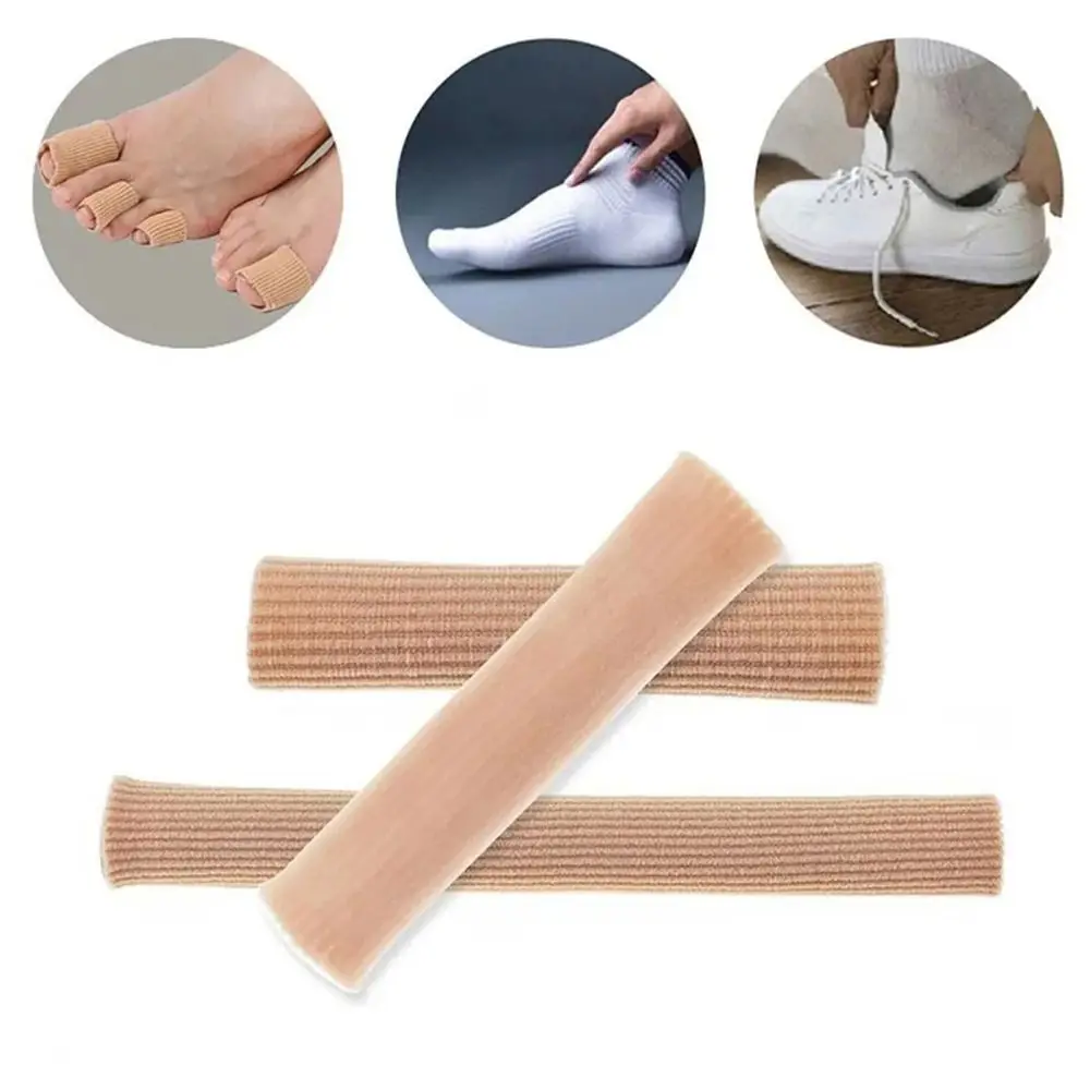 1Pcs Durable 15cm Toe Gel Tube Silicone Fabric Finger Protector Cover Soft Pads Insoles Toe Cushion Cover Foot Care Pedicure - Image 3