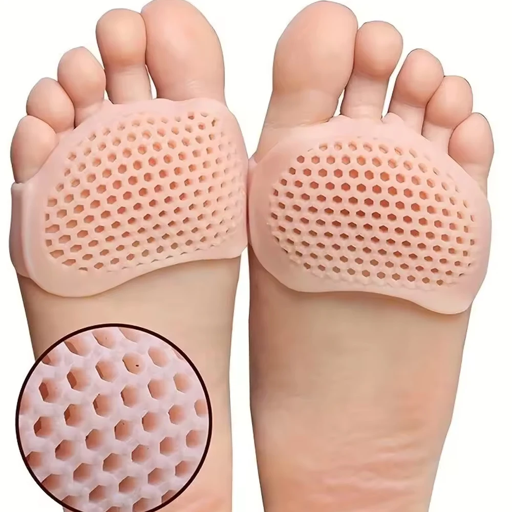2pcs Silicone Metatarsal Pads Toe Separator Pain Relief Foot Pads Orthotics Foot Massage Insoles Forefoot Socks Foot Care Tool