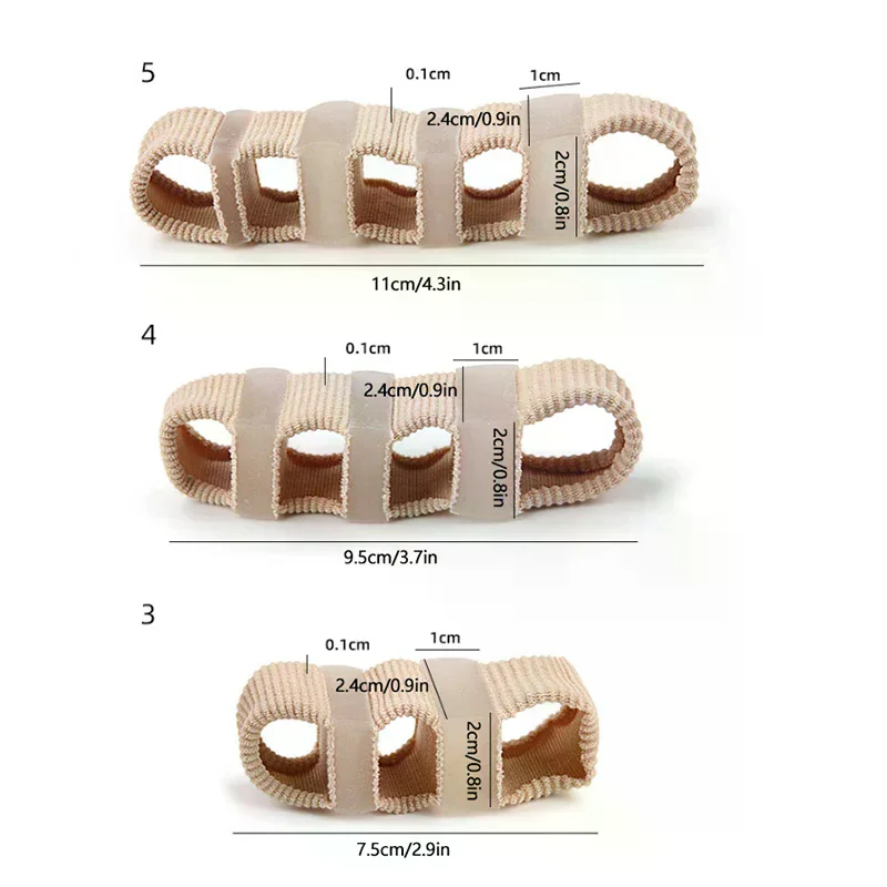 Five Hole Fiber Toe Corrector For Thumb Valgus Big foot Bone Overlap - Toe Separator Three Hole Orthotic Device Toe Straightener - Image 5