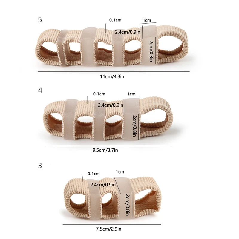 1Pcs 1/2/3/4/5 Hole Fiber Toe Corrector Thumb Valgus Bigfoot Bone Overlap Toe Separator Toe Orthotic Device Toe Straightener - Image 5