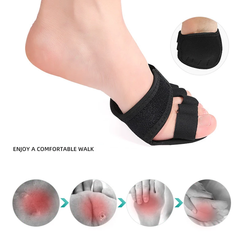1 Pair Half Insoles For Metatarsal Forefoot Pain Relief Shoe Pads Ball Of Foot Cushions Hallux Valgus Corrector Socks Foot Care
