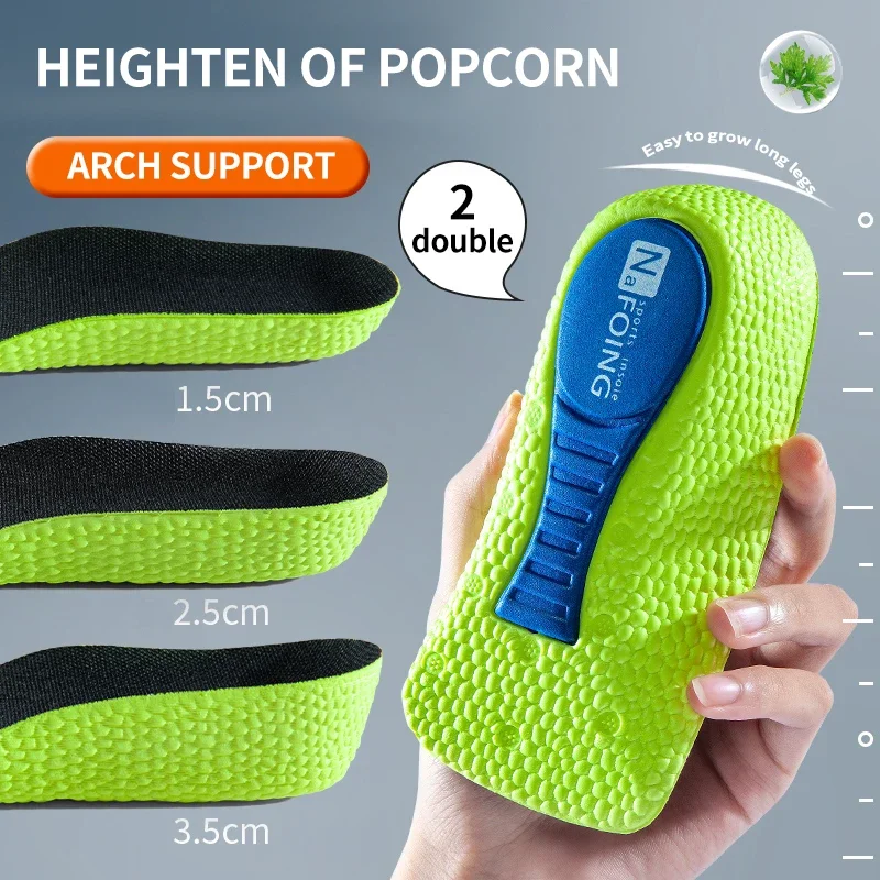 For Men Women Shoes Flat Feet Arch Support Orthopedic Insoles Memory Foam Height Increase Insoles - Image 6