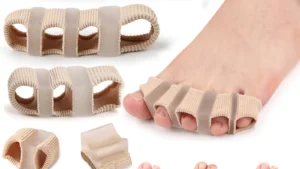1Pcs 1/2/3/4/5 Hole Fiber Toe Corrector Thumb Valgus Bigfoot Bone Overlap Toe Separator Toe Orthotic Device Toe Straightener