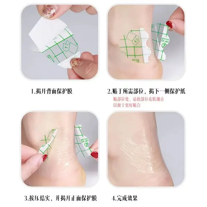 20 Pcs Women Transparent Invisible Heel Protector Foot Care Sole Sticker Waterproof Patch Anti Blister Friction Foot Care Peds - Image 4