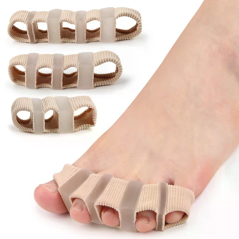 Five Hole Fiber Toe Corrector For Thumb Valgus Big foot Bone Overlap - Toe Separator Three Hole Orthotic Device Toe Straightener - Image 2
