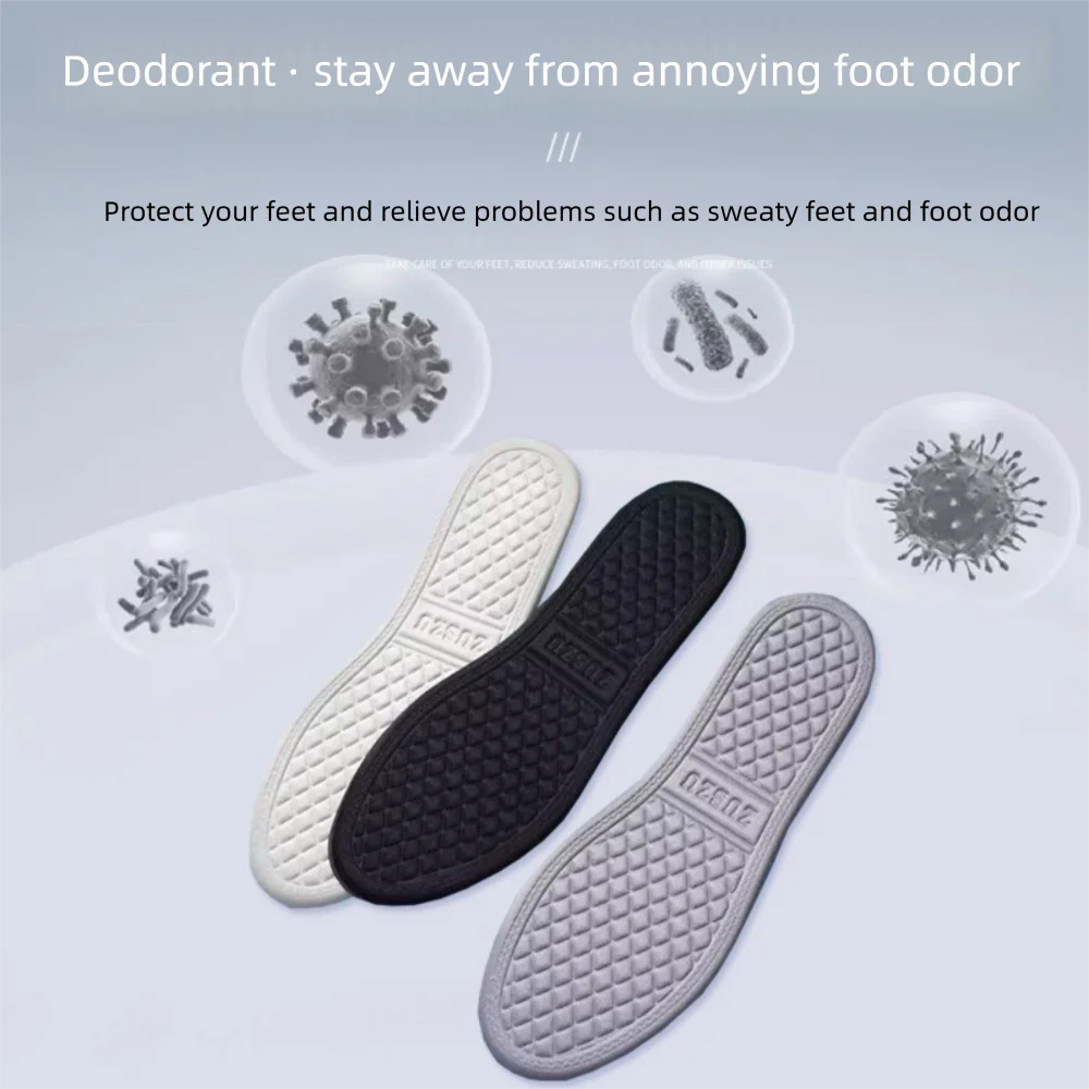 1pair Absorb-Sweat Absorb-Sweat Shoes Pads Mesh Breathable Feet Care Orthopedic Insoles Light Weight Absorb-Sweat Technology - Image 3