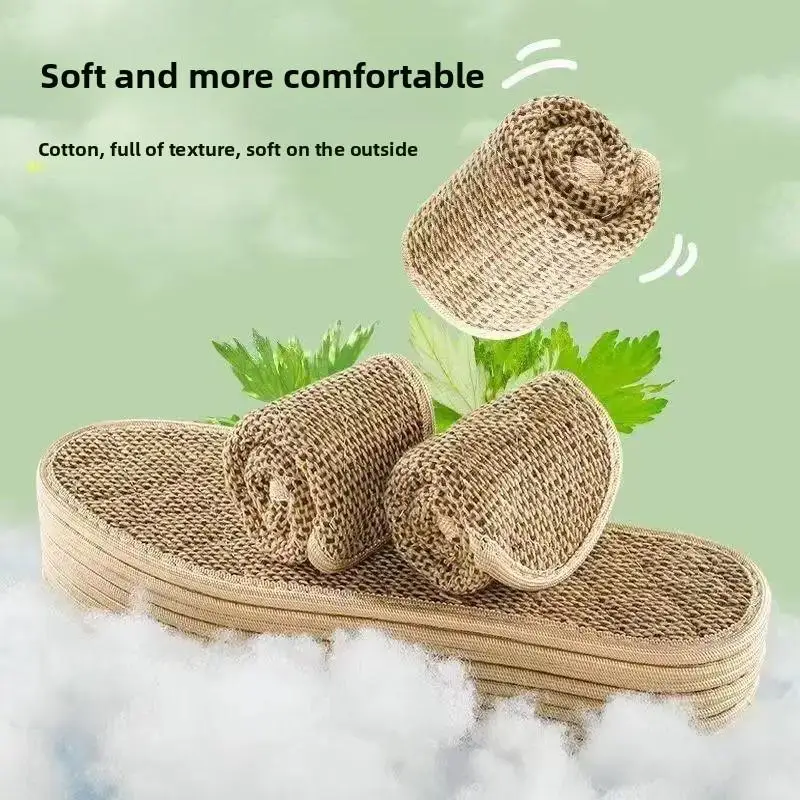 Mugwort Cotton And Linen Anti-odor Insoles Soft Soles Strong Sweat Absorption Breathability And Deodorization - Image 2